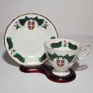 Royal Adderley Teacup and Saucer Newfoundland Tartan Vintage